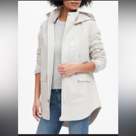 Banana Republic Water- resistant linen cotton blend rain coat, jacket size L - Picture 5 of 15